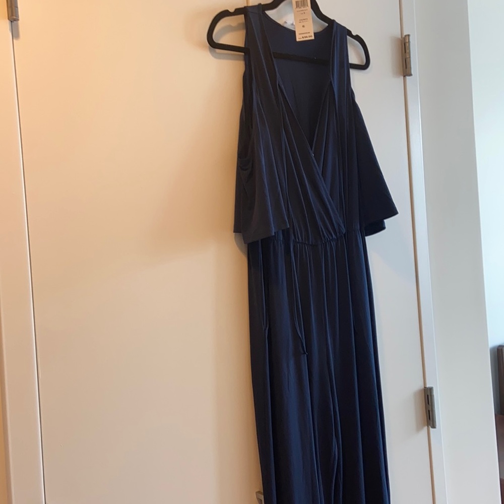 New and never worn BCBG cold shoulder jumpsuit